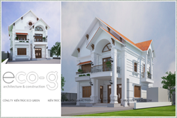 Thiết kế biệt thự 2 tầng Hưng Yên- a Thuật 